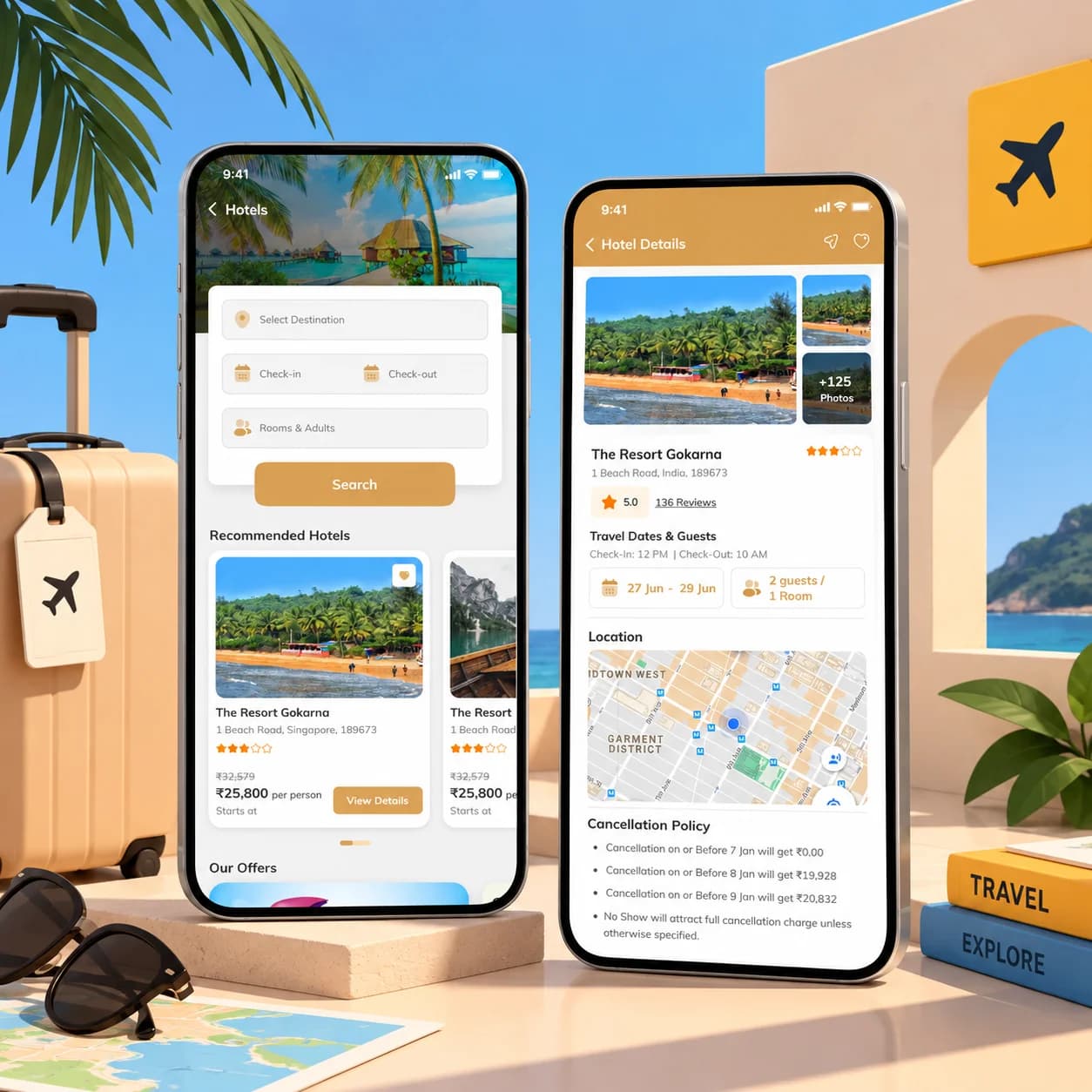 The Flyden Holidays platform, across web, mobile and admin.
