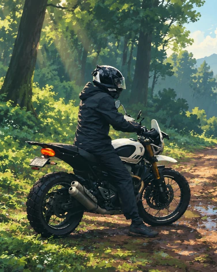 Suhail with his motorcycle